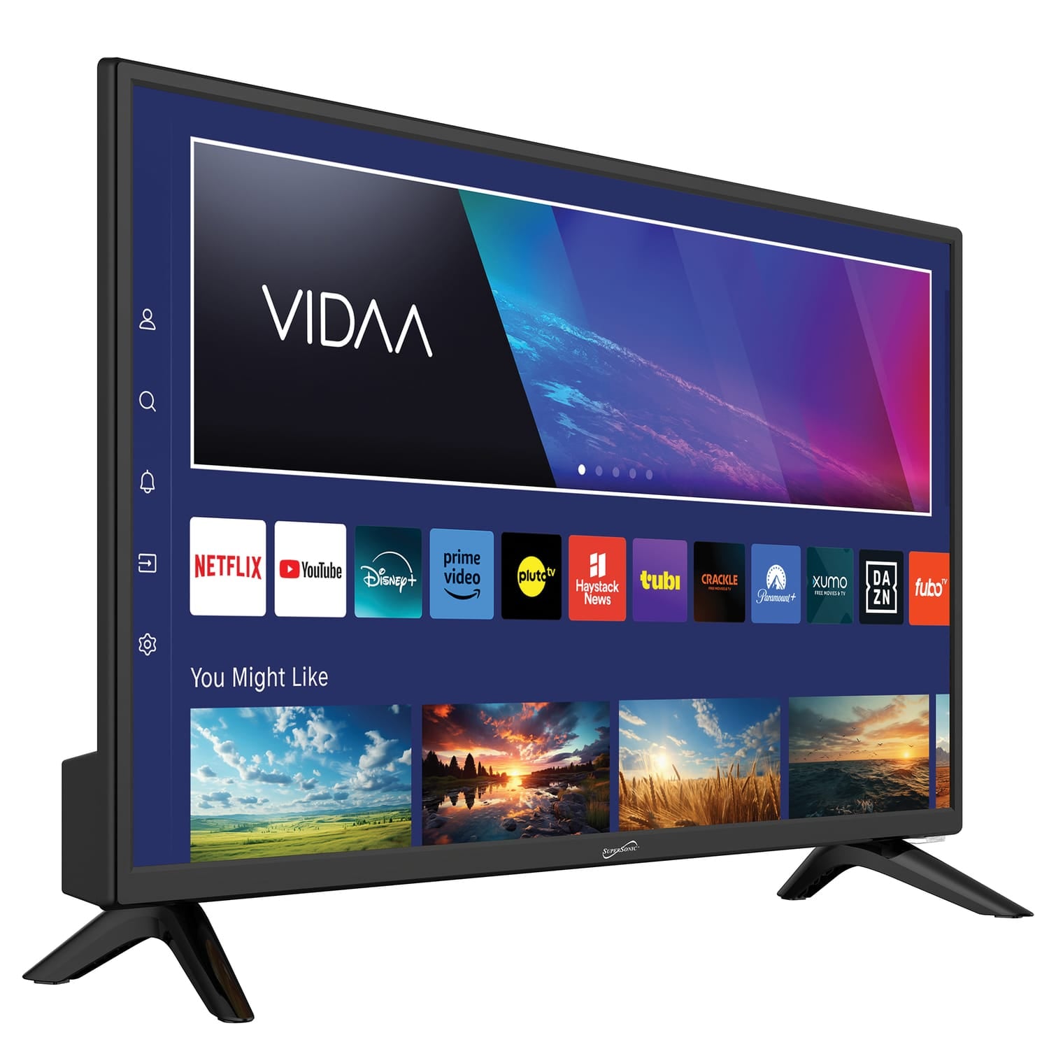 Supersonic 24-In. 1366 x 768 LED Widescreen TV/DVD Combo, AC/DC Compatible, SC-2426SDVD
