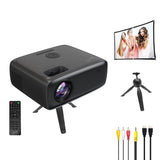 Supersonic 1080p 300-ANSI-Lumen Compact LED Projector Kit with Bluetooth, Stand, Screen, Remote, and Cables
