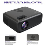 Supersonic 1080p 300-ANSI-Lumen Compact LED Projector Kit with Bluetooth, Stand, Screen, Remote, and Cables