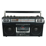 Supersonic Retro Bluetooth Cassette/AM/FM/Shortwave Boom Box, SC-3201BT, Black