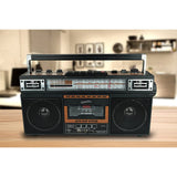 Supersonic Retro Bluetooth Cassette/AM/FM/Shortwave Boom Box, SC-3201BT, Wood
