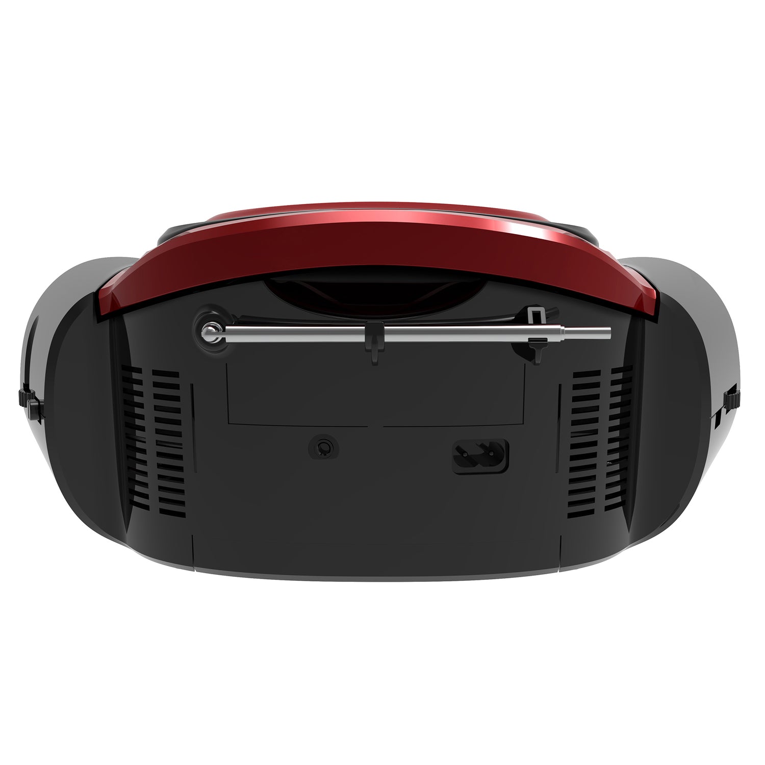 Supersonic 3-Watt-RMS Portable Bluetooth CD Music System with Built-in Speakers, CD Player, AM/FM Radio, and Aux, Dual Power, SC-726BT, Red