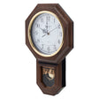 Timekeeper Essex 18.75" Modern Pendulum Wall Clock, Faux Wood