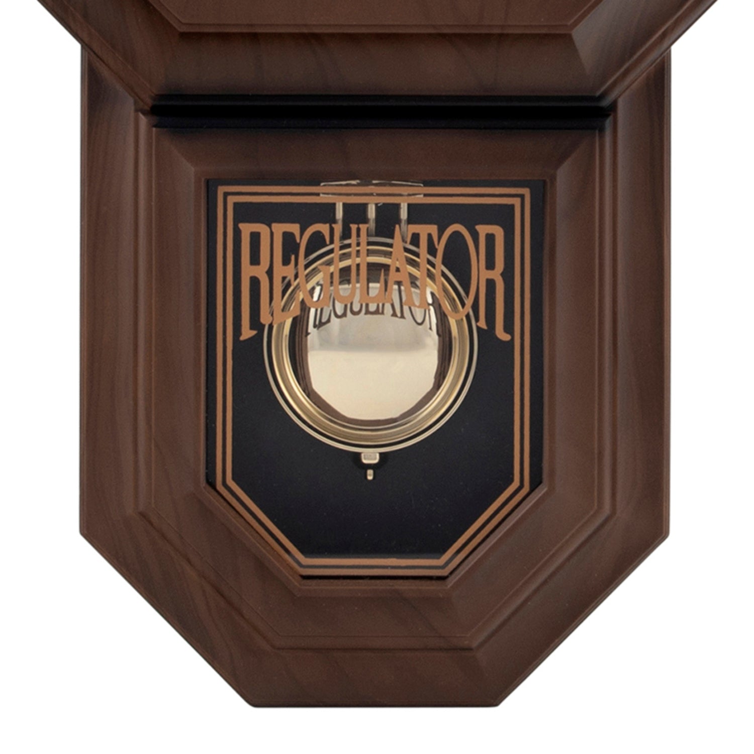 Timekeeper Essex 18.75" Modern Pendulum Wall Clock, Faux Wood