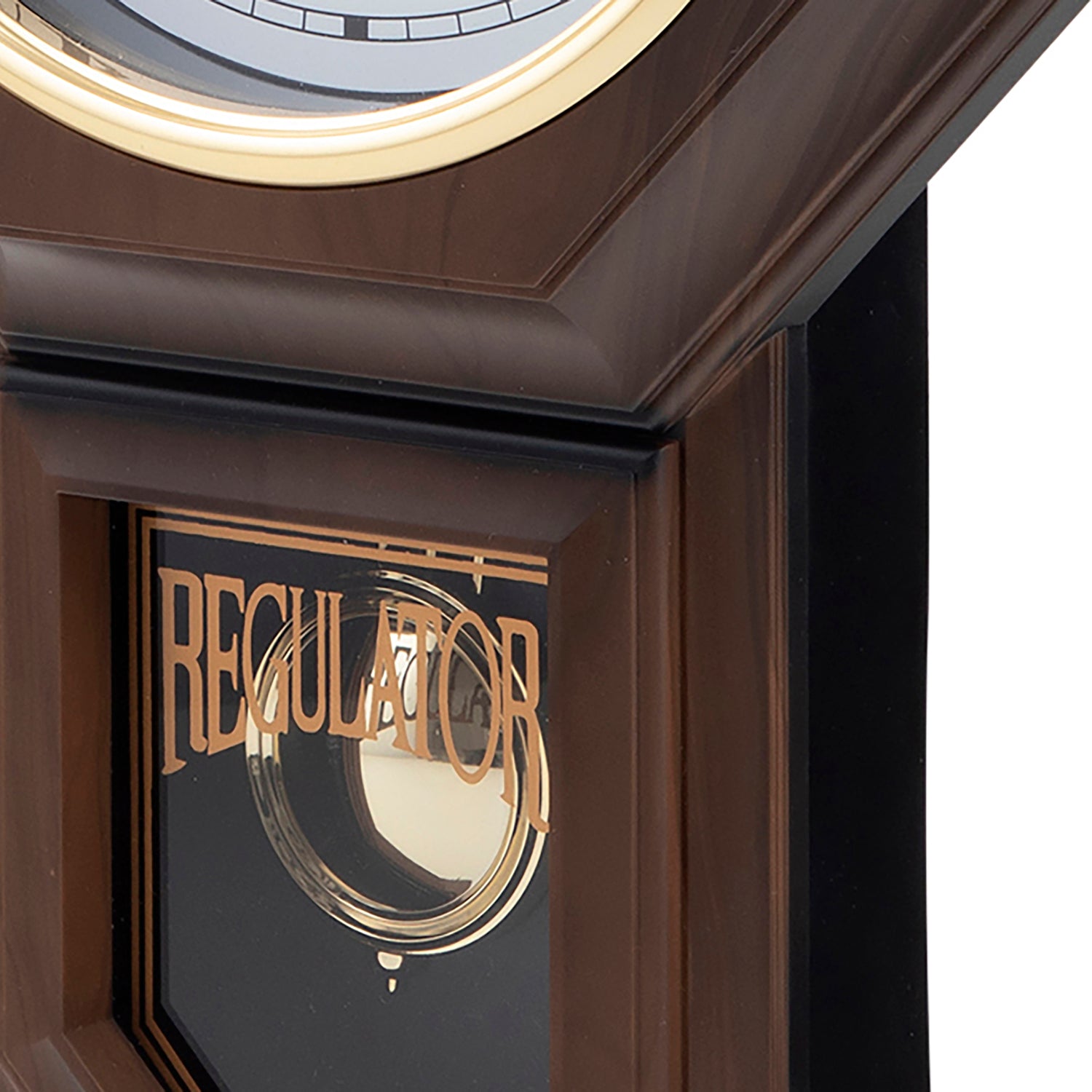 Timekeeper Essex 18.75" Modern Pendulum Wall Clock, Faux Wood