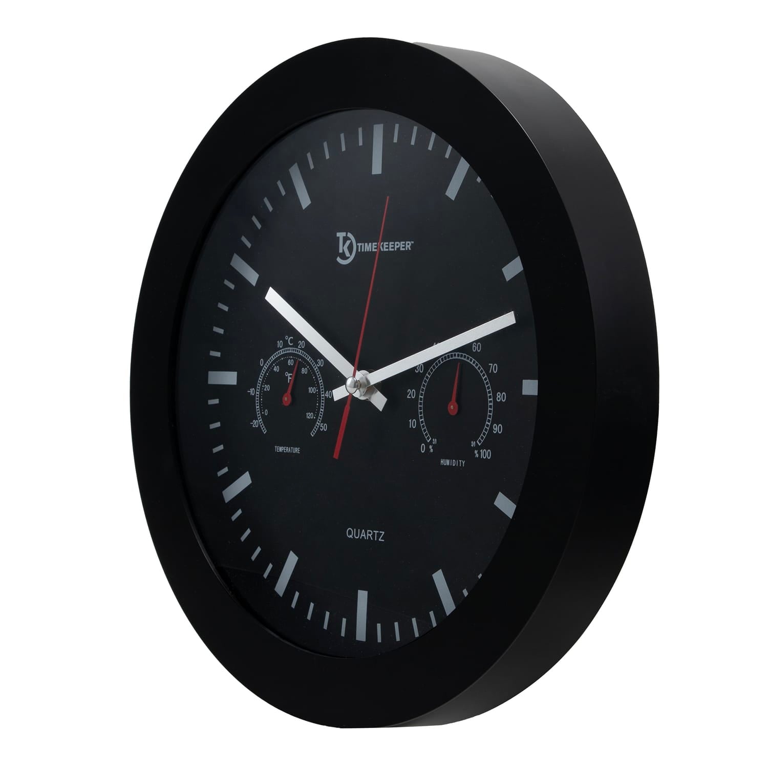 Timekeeper 12" Temperature & Humidity Wall Clock