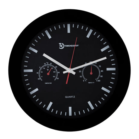 Timekeeper 12" Temperature & Humidity Wall Clock