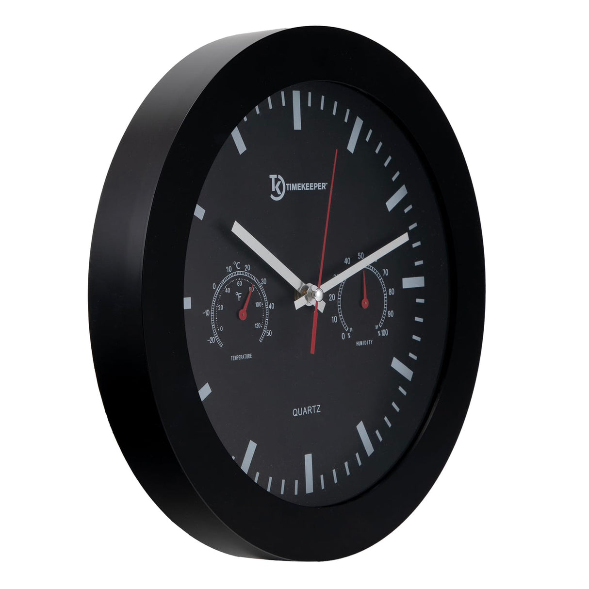 Timekeeper 12" Temperature & Humidity Wall Clock
