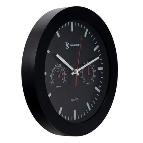 Timekeeper 12" Temperature & Humidity Wall Clock