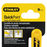 Stanley Quick Point 9-mm Retractable Knife with Snap-off Blades, 10-150