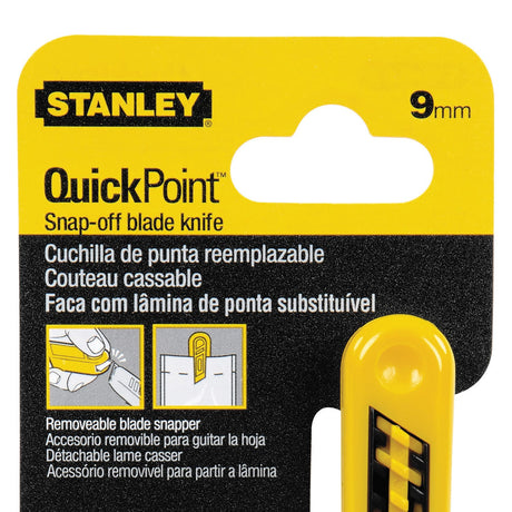 Stanley Quick Point 9-mm Retractable Knife with Snap-off Blades, 10-150