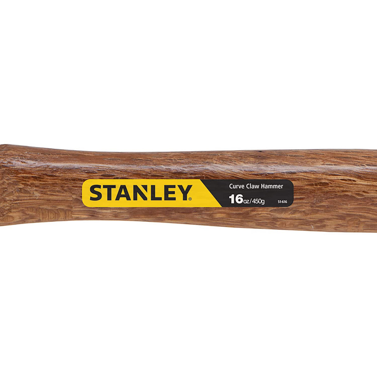 Stanley Curved-Claw Wood-Handled Nailing Hammer, 16 Oz., Brown