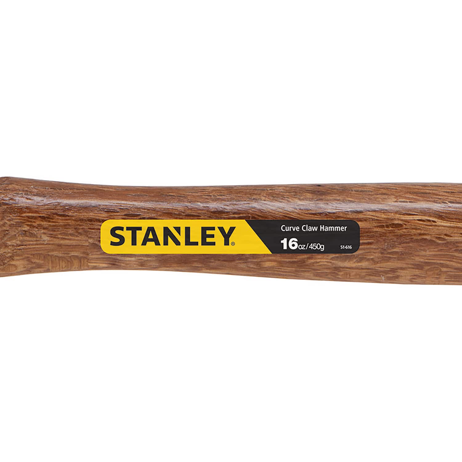 Stanley Curved-Claw Wood-Handled Nailing Hammer, 16 Oz., Brown