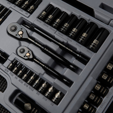 Stanley 69-Piece Black-Chrome Socket Set, 92-824