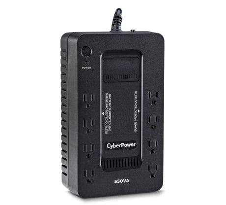 Cyber Power 550VA/330W Battery Backup UPS System with 8 Outlets, Black - Cerified Refurbished