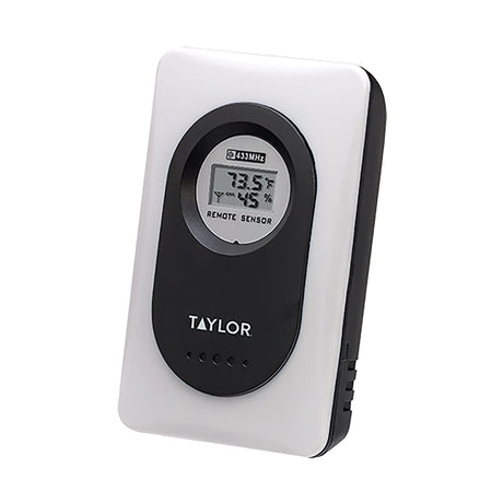 Taylor Precision Products Battery-Powered Wireless 3-Channel Digital Weather Station Thermometer and Clock with Wireless Remote Sensor
