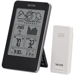 Taylor Precision Products Indoor/Outdoor Digital Thermometer with Barometer and Timer