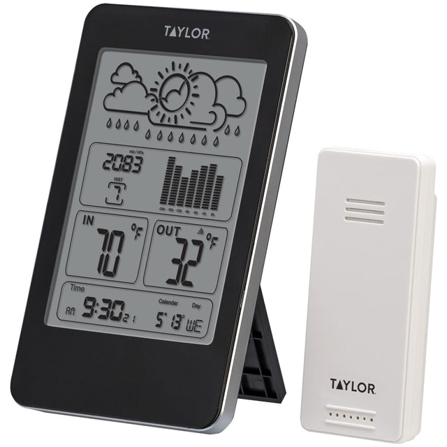 Taylor Precision Products Indoor/Outdoor Digital Thermometer with Barometer and Timer