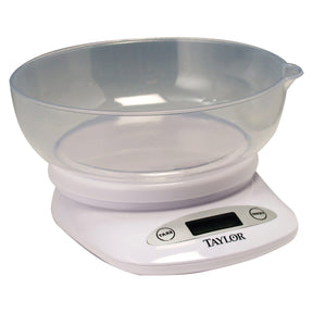 Taylor Precision Products 4.4lb-Capacity Digital Kitchen Scale with Bowl
