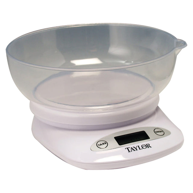 Taylor Precision Products 4.4lb-Capacity Digital Kitchen Scale with Bowl