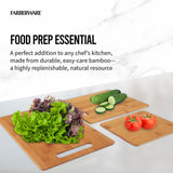 Farberware Bamboo Cutting Board Set, 3 Pack