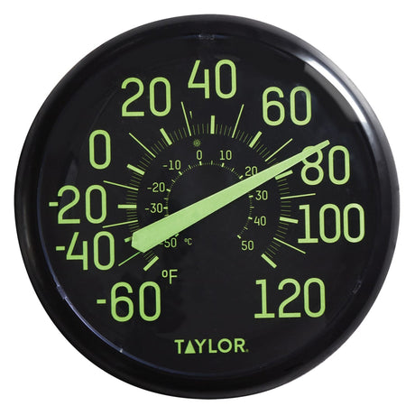 Taylor Precision Products 13.25-Inch Indoor/Outdoor Glow-in-the-Dark Thermometer