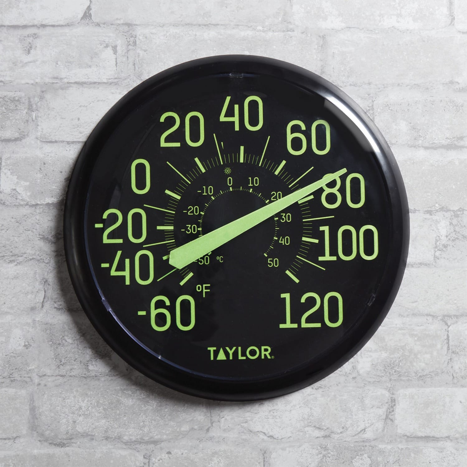 Taylor Precision Products 13.25-Inch Indoor/Outdoor Glow-in-the-Dark Thermometer