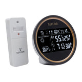 Taylor Precision Products Battery-Powered Wireless 3-Channel Digital Weather Forecaster and Clock with Wireless Remote Sensor