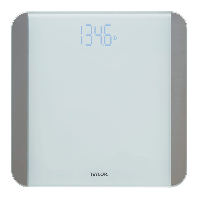Taylor Precision Products Digital Motion Sensor Bathroom Scale, White, 440-Lb. Capacity