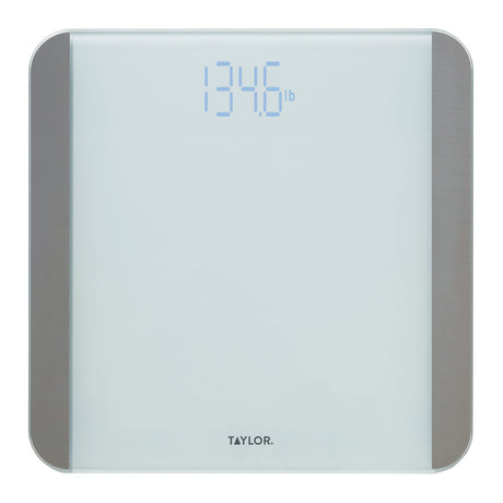 Taylor Precision Products Digital Motion Sensor Bathroom Scale, White, 440-Lb. Capacity