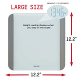 Taylor Precision Products Digital Motion Sensor Bathroom Scale, White, 440-Lb. Capacity