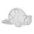 Studio Nova 12-Piece Porcelain Dinnerware Set, Circles Pattern