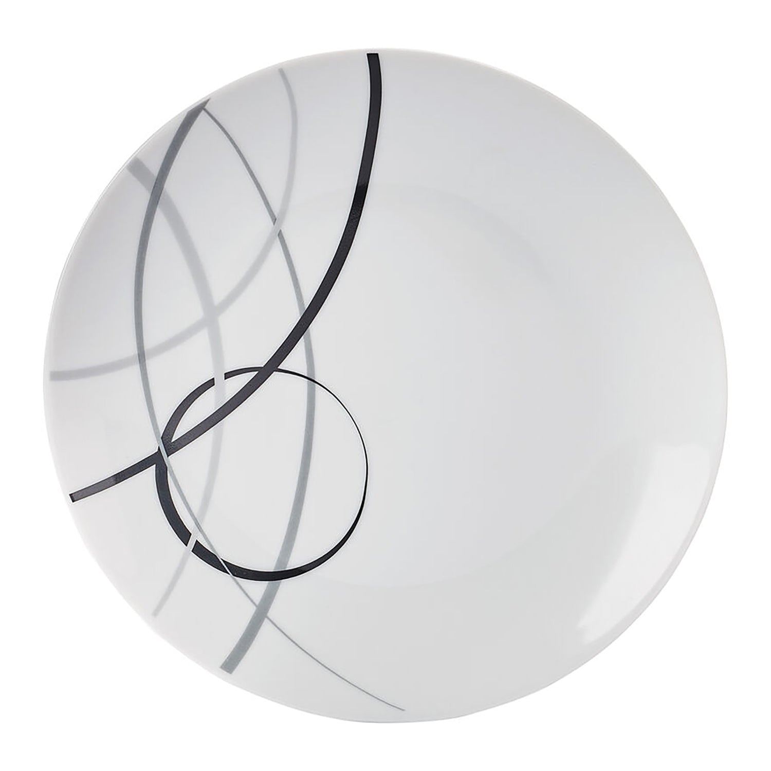 Studio Nova 12-Piece Porcelain Dinnerware Set, Circles Pattern