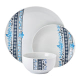 Studio Nova 12-Piece Porcelain Dinnerware Set, Michele Pattern