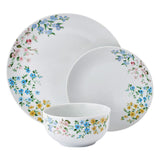 Studio Nova 12-Piece Porcelain Dinnerware Set, Fiona Floral Pattern