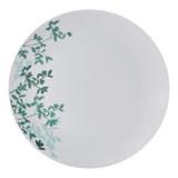 Studio Nova 12-Piece Porcelain Dinnerware Set, Gray Moonlit Leaves Pattern