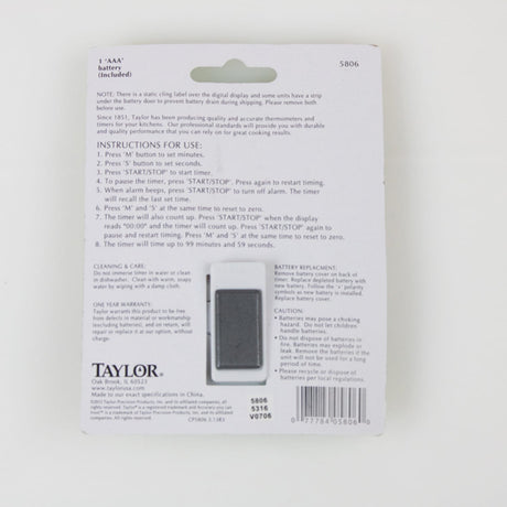 Taylor Precision Products Digital Timer