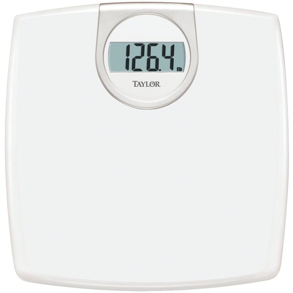 Taylor Precision Products LCD Readout 330-lb Capacity White Bathroom Scale