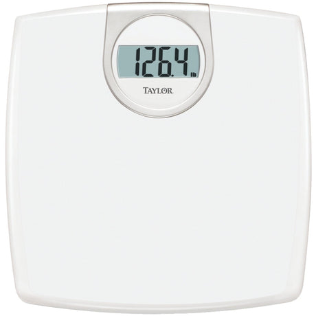 Taylor Precision Products LCD Readout 330-lb Capacity White Bathroom Scale
