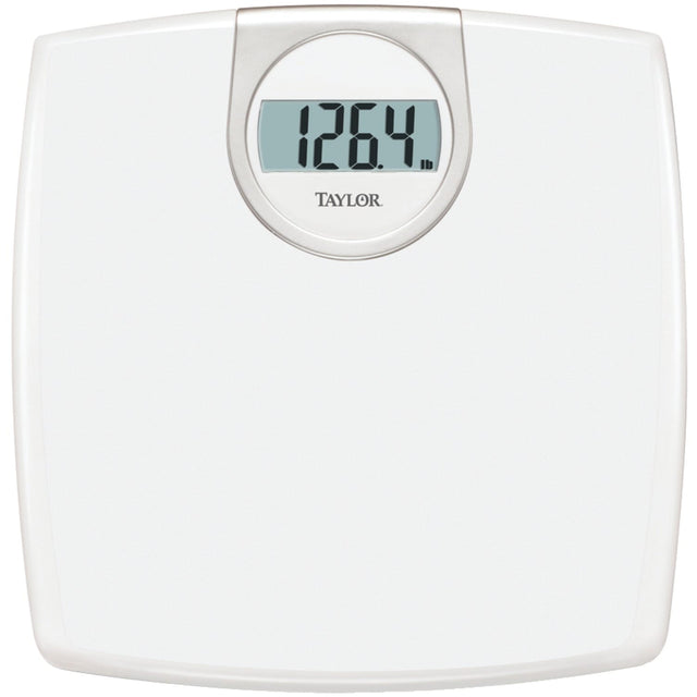 Taylor Precision Products LCD Readout 330-lb Capacity White Bathroom Scale