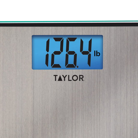 Taylor Precision Products Easy-to-Read 400-lb Capacity Stainless Steel Bathroom Scale
