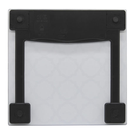 Taylor Precision Products Digital Glass Bathroom Scale with Black/White Lattice, 400-Lb. Capacity