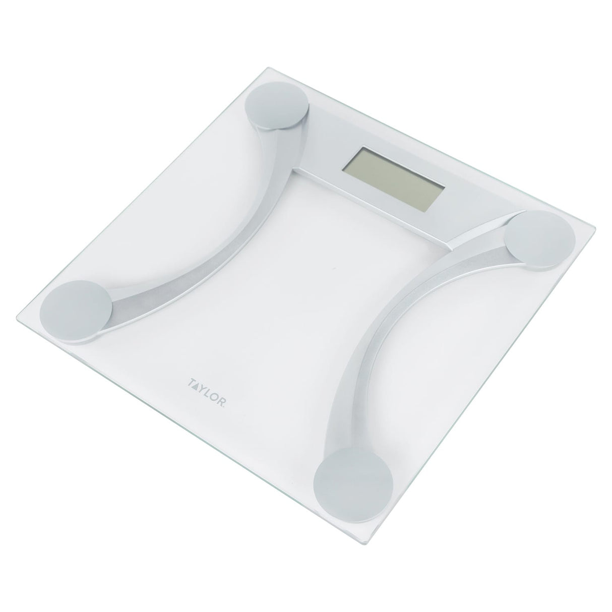 Taylor Precision Products Instant Read 400-lb Capacity Glass and Metallic Bathroom Scale