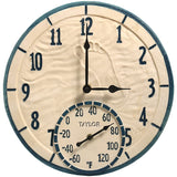 Taylor Precision Products 14-In. Poly-Resin Clock with Thermometer, By the Sea