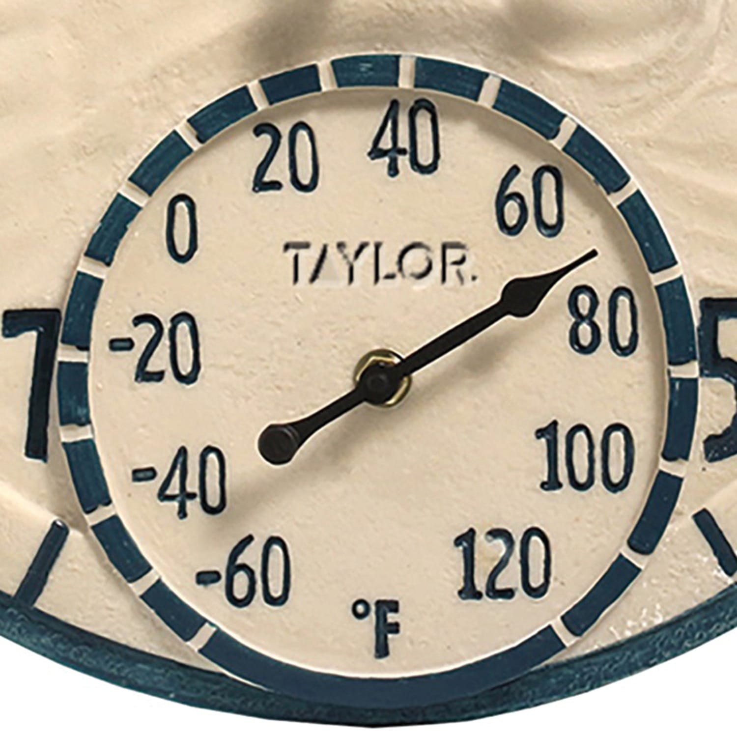 Taylor Precision Products 14-In. Poly-Resin Clock with Thermometer, By the Sea