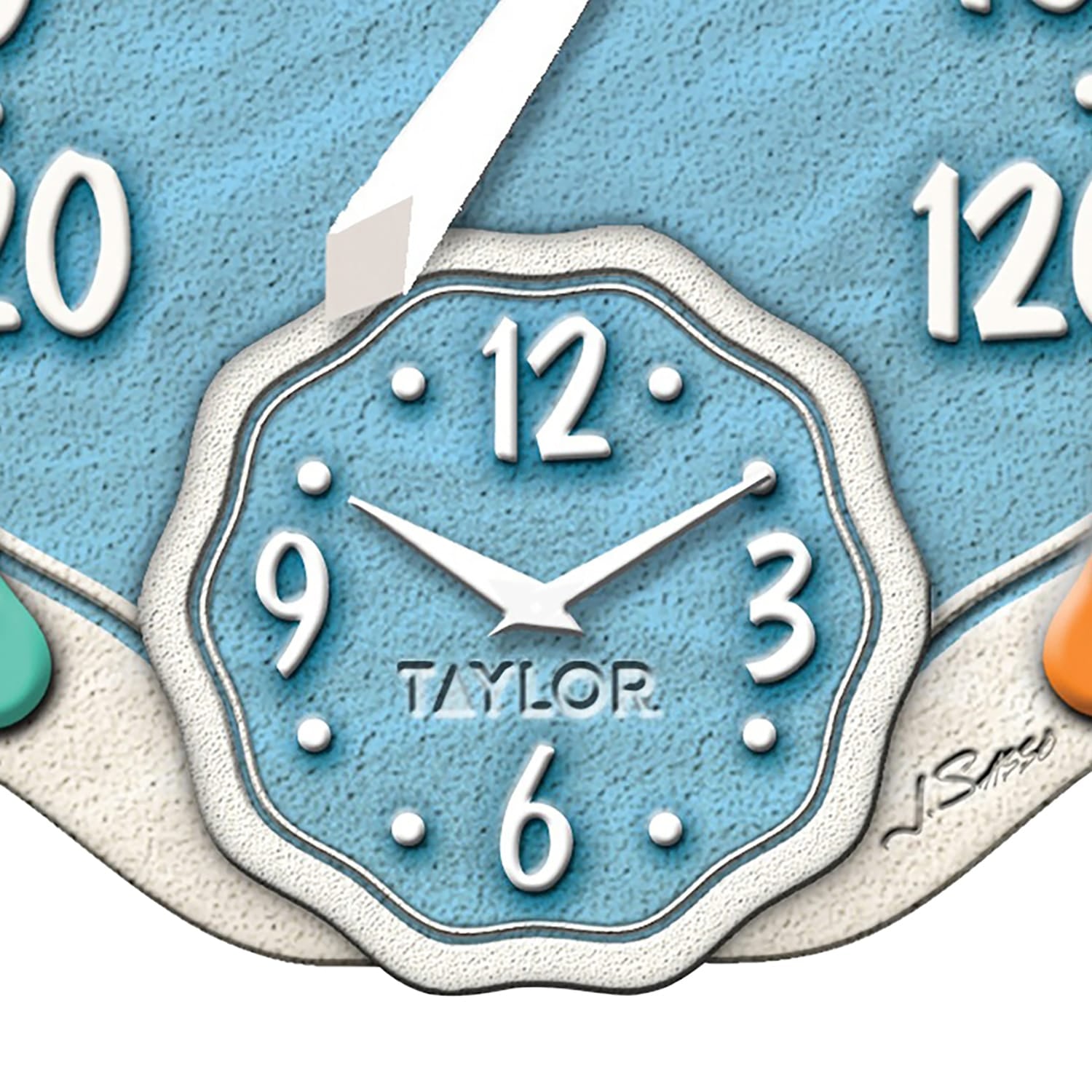 Taylor Precision Products 12-Inch Sandals Thermometer with Clock