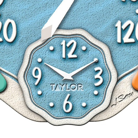 Taylor Precision Products 12-Inch Sandals Thermometer with Clock