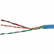 Vericom CAT-5E U/UTP Solid Riser CMR Cable, 1000 Ft., Blue