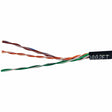 Vericom CAT-5E U/UTP Solid Riser CMR Cable, 1000 Ft., Black