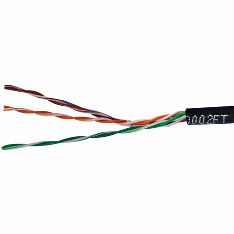 Vericom CAT-5E U/UTP Solid Riser CMR Cable, 1000 Ft., Black